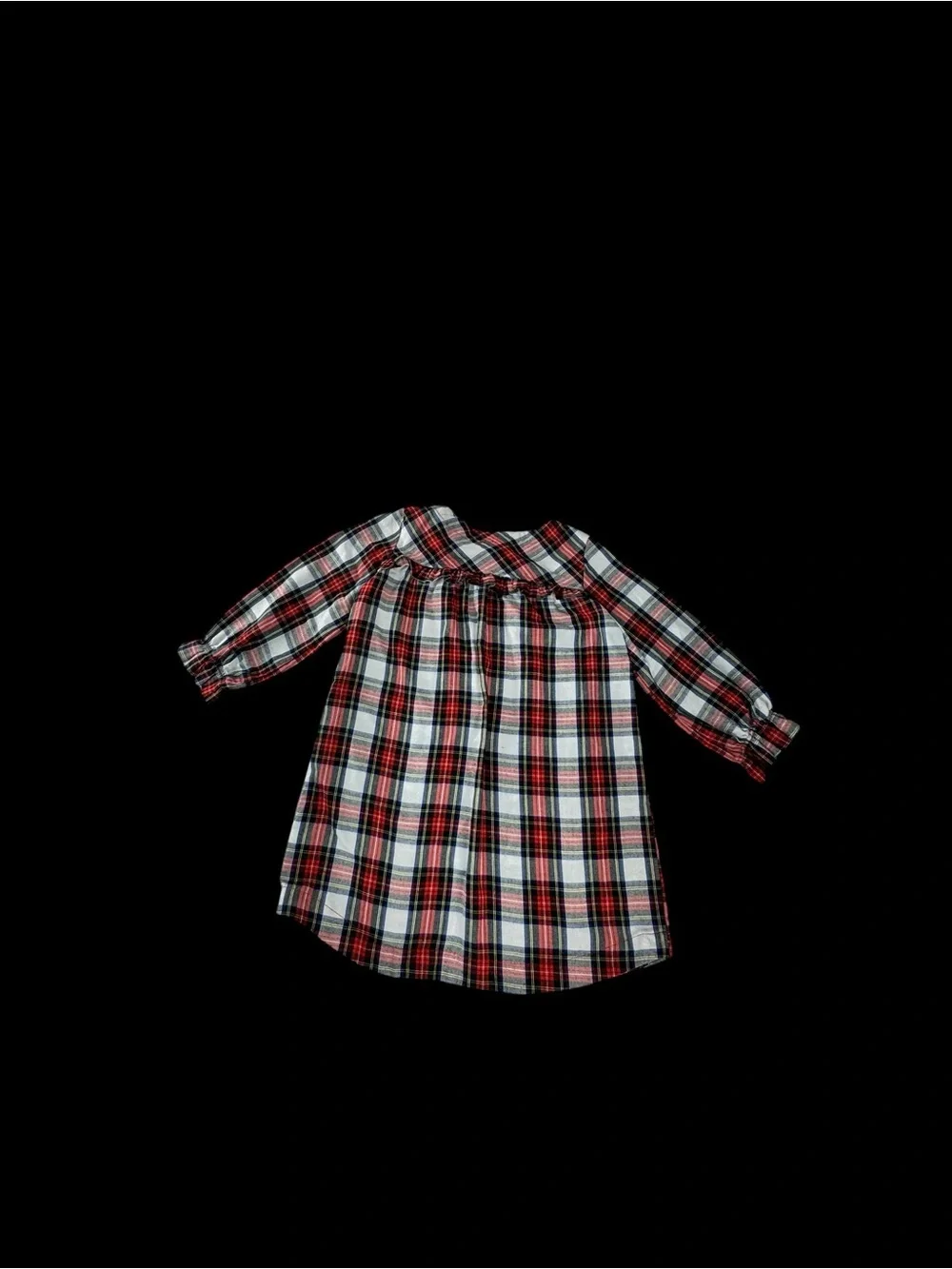 Crewcuts Red and White Plaid Long-Sleeve Nightgown